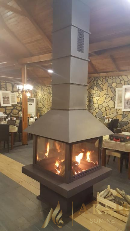Dört Yönü Açık Şömine Minel 6012