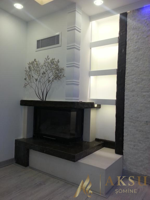 Üç Yönü Açık U Tipi Şömine Zümre 7127