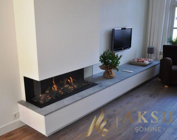 Üç Yönü Açık U Tipi Şömine Zümre 71262