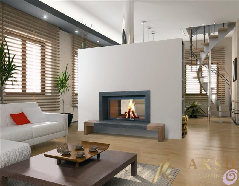 İki Yönü Açık Şömine Eliz 8005