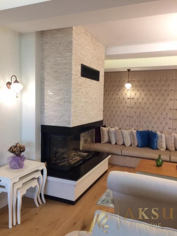 Üç Yönü Açık U Tipi Şömine Zümre 7124